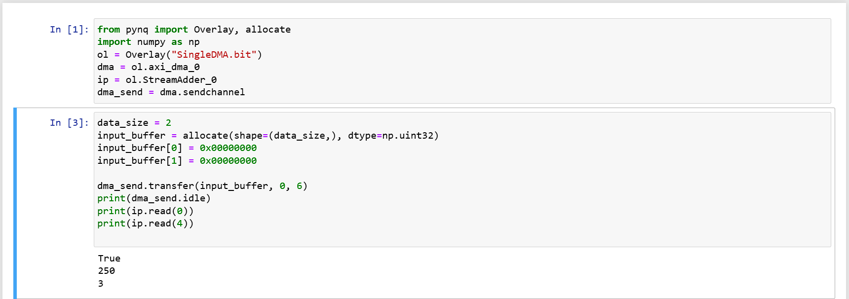 Half buffer transfer